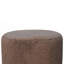 Repose-pieds rond en fausse fourrure Mocha