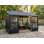 Gazebo Penguin Myrdal 3,35 m x 3,05 m, Solarium avec toit en métal - Noir