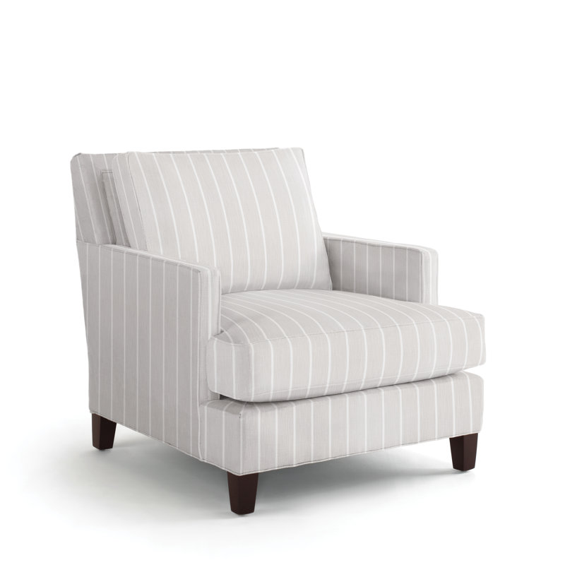 Bethel Club Chair, Breckenridge Chambray, Tuscan Brown