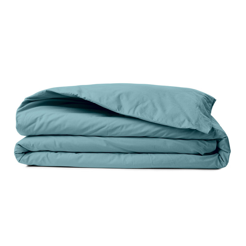 Soft Mint Green Ranforce Duvet Cover, 53 x 79 | 100% Cotton, 145 Thread Count | Machine Washable at 30°C | Button Closure | Ideal for Cozy Bedrooms, Luxurious Feel & Easy Care for a Stylish Sleep Space
