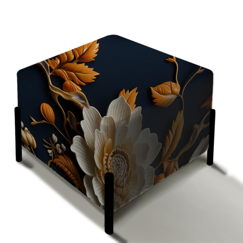 Imperial Grandeur - Repose-pieds oriental floral carré