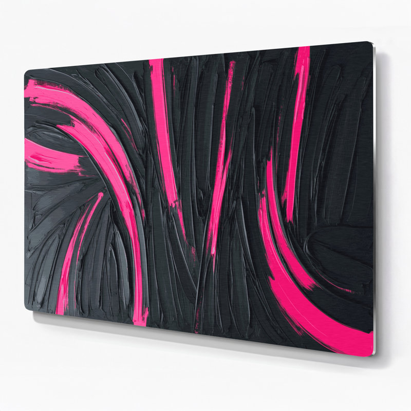 «Neo Expressionism 67», art mural en métal noir, H 144 po x l 216 po x P 0,05 po