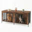 Meuble de cage double robuste pour chien de 54 pouces, cage de chenil multi-animaux décorative-129745467-129745469