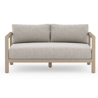 Cavani 59.75'' Wide Teak Loveseat with Cushions