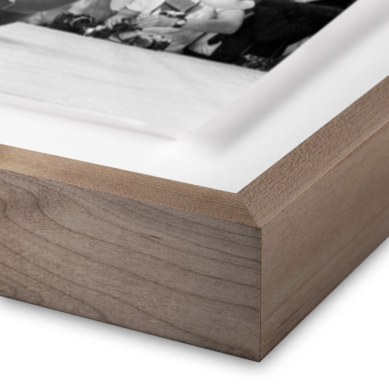 Muhammad Ali Taunting Sonny Liston Print by Getty Images, 30" H x 40" W, Rustic Walnut Framed