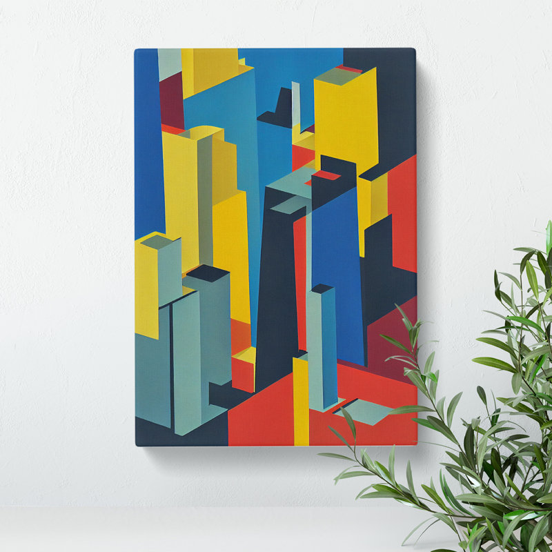Unique Architecture No.4 Skyscraper - Print, Wrapped Canvas, 50cm H x 35cm W x 3cm D, No Matte