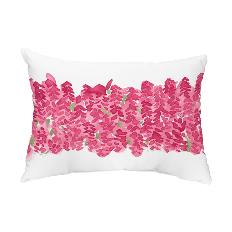 Flower Bunch Outdoor Rectangular Pillow Cover & Insert, Pink