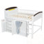 Lit mezzanine double avec armoire de rangement, armoire et DEL-1877530146-1877650645