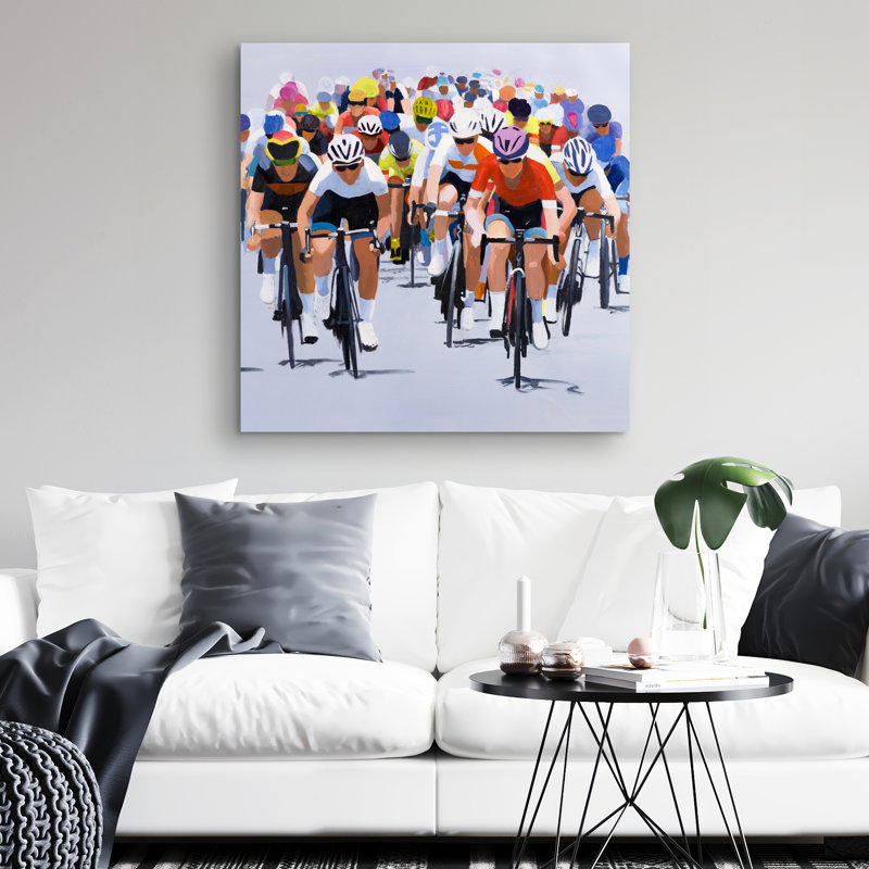 Cycling competition - 32"x32" art on canvas