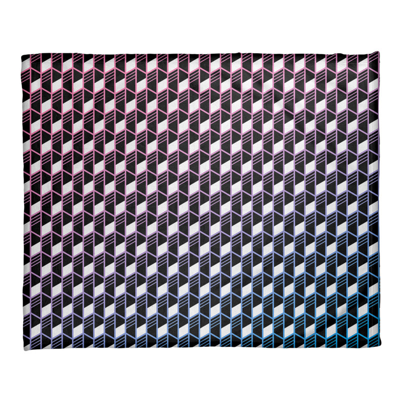Katelyn Elizabeth Sewn Throw Blanket, 32.5" W x 42.5" L, Pink/Blue