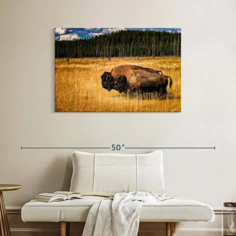 Brampt West Yellowstone Bison, 26" H x 39" W