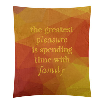Tapisserie en polyester et «», citation de pierre de famille