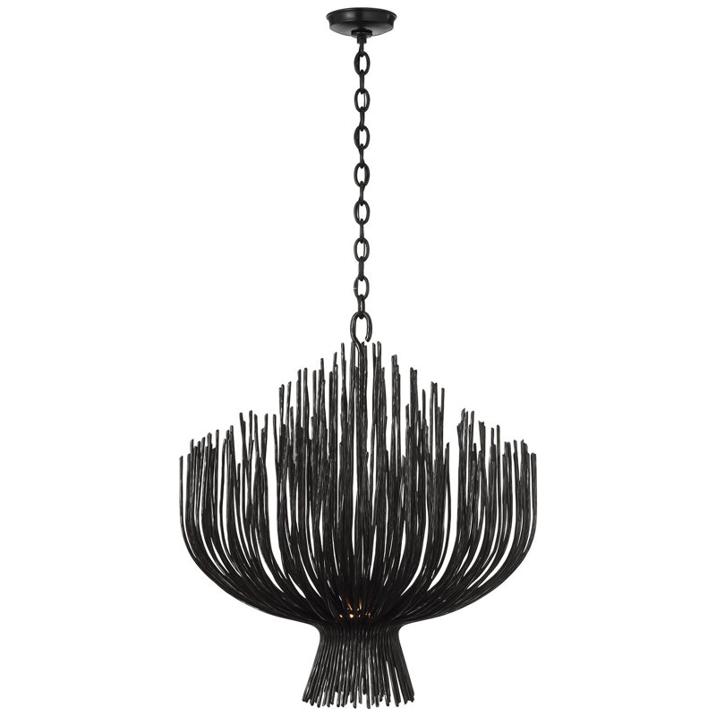 Chapman & Myers Astra 42" Sculpted Chandelier, 35.5" H x 31.75" W x 31.75" D, Aged Iron