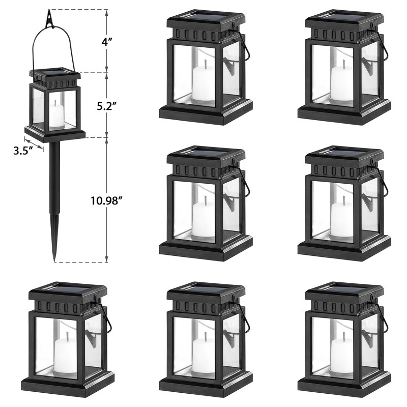 Black Low Voltage Solar Powered Integrated LED Pathway Light Pack