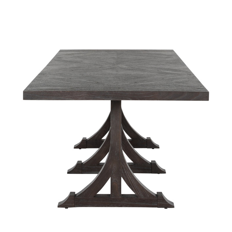 Adams 94" Solid Wood Trestle Dining Table