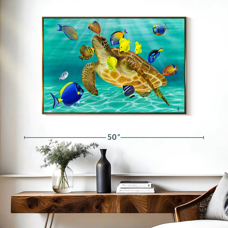 Kiss Kiss, Cadre flottant doré, 40 po x 27 po