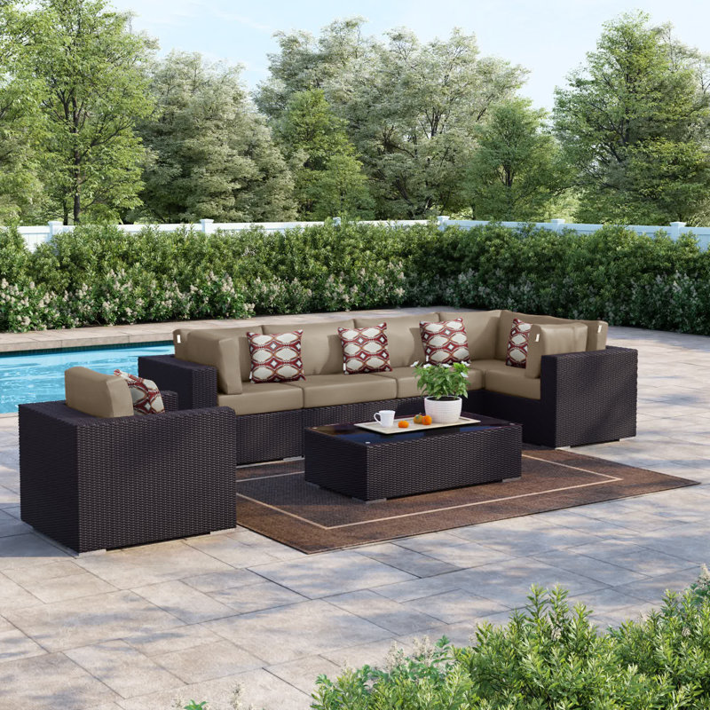 Ensemble modulaire d'extérieur 7 pièces Convene, Moka
