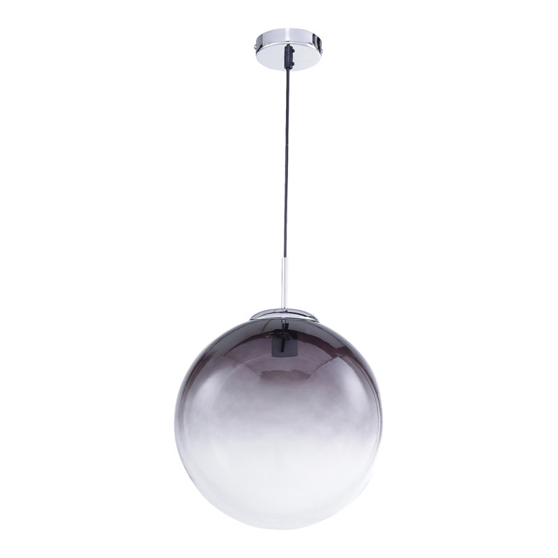 Saundra 1 - Light Silver Sphere Pendant, 120cm H x 25cm W x 25cm D