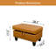 Repose-pieds avec rangement en simili cuir Ginger