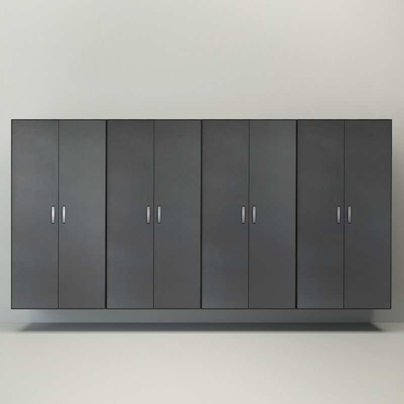 Deluxe 4 Piece Storage System, White/Silver Carbon