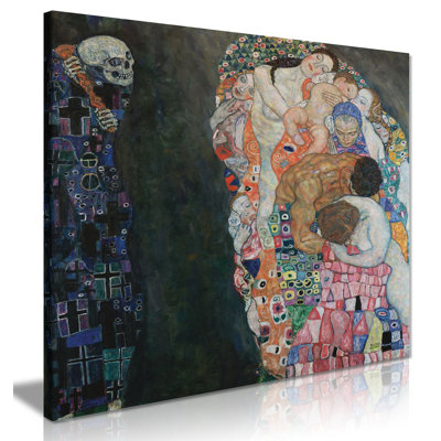 Gustav Klimt Death & Life - Wrapped Canvas Painting