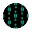 Gem Emeralds Gold Vegan Leather Round Coasters-1313626643