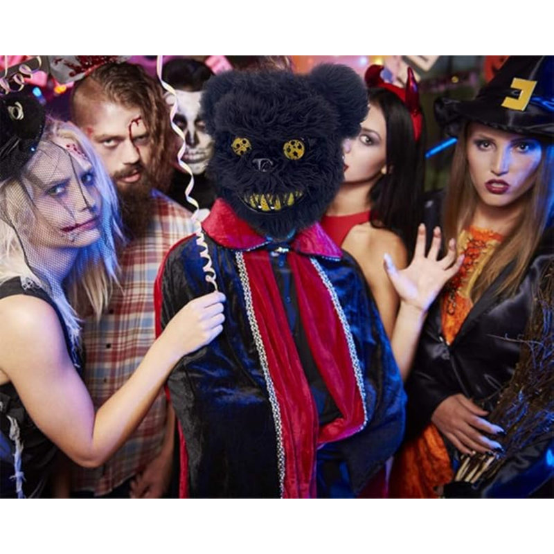 Halloween, masque effrayant d'Halloween, lapin et lapin, Noir