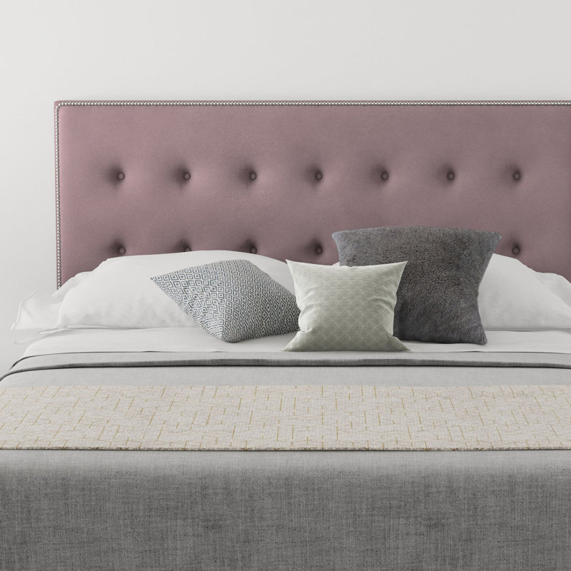 Wem Upholstered Headboard, Single (3'), Velvet Blush