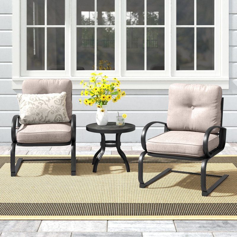 Ensemble de conversation à assise profonde et coussins 3 pièces, Beige