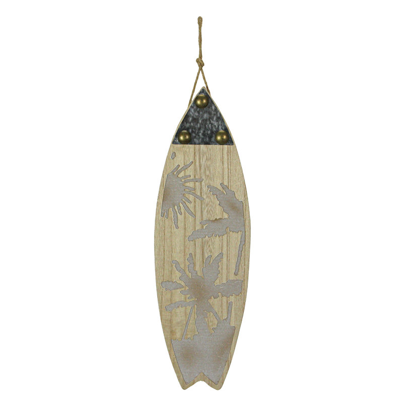Ensemble d'art mural en bois sculpté et planche de bord de mer Coastal, ensemble de 2 - 5 po x P 0,5 po x H 15,5 po