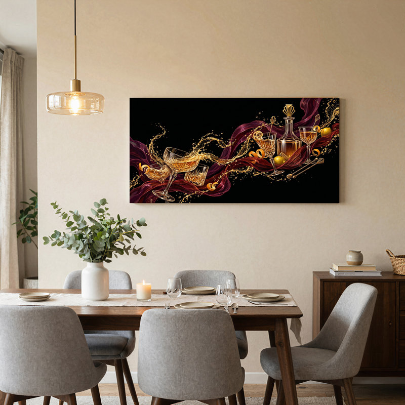 «Cocktail Glasses», 32“W x 16”H