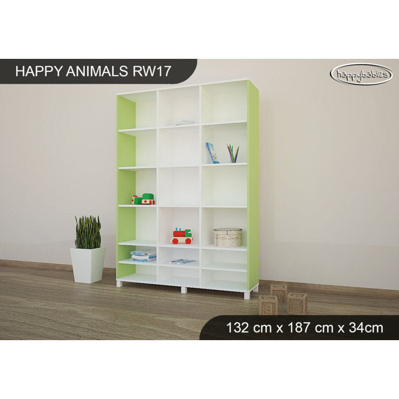 187cm H X 132cm W Kids Bookcase, Green