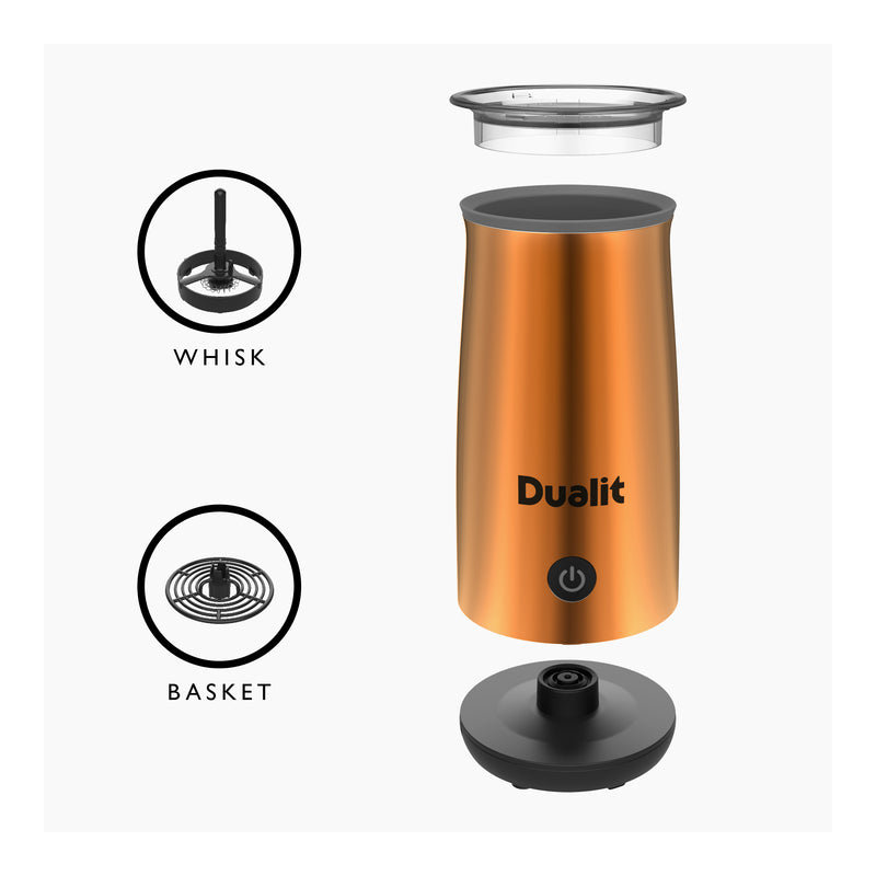 Dualit Handheld Milk Frother, Copper