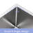 10 Inch Deep Stainless Steel Sink, 27"X21"X10", 16 Gauge T304, Smooth Drain, Sound Absorbing Pad 27"X21"X10" Kitchen 16G Look, Easy Soundproof Pad,-121629043