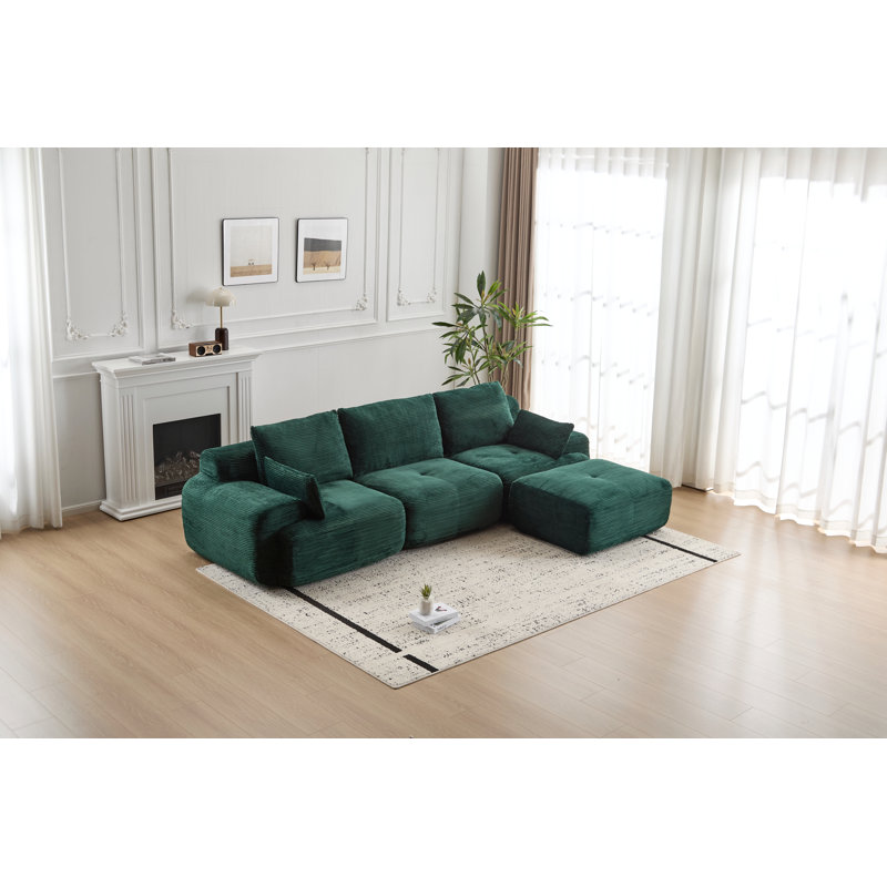 Canapé modulaire en mousse à mémoire de forme, grands canapés modulaires et canapé modulaire Cloud, Vert