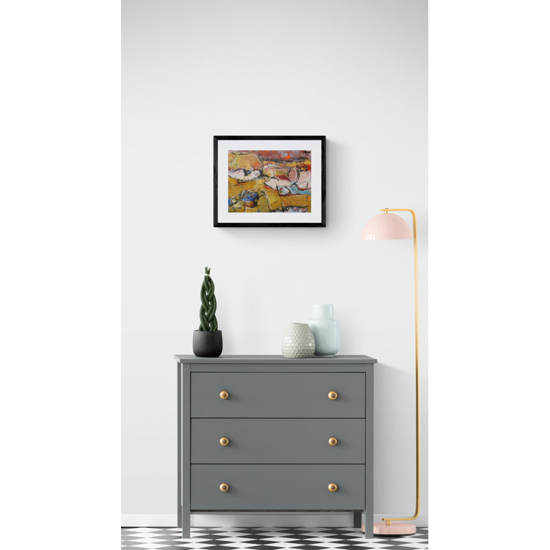 Fire On The Mountain Print by William O'Connor, Black Framed Paper, 20" H x 16" W