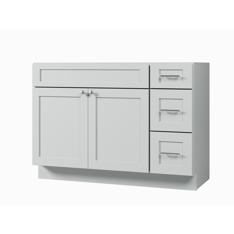 Base de meuble-lavabo simple 48 po Disar, Gris