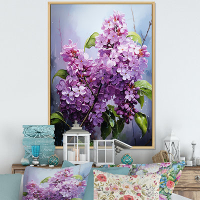 Lilacs Flow Grace III Framed On Canvas Print