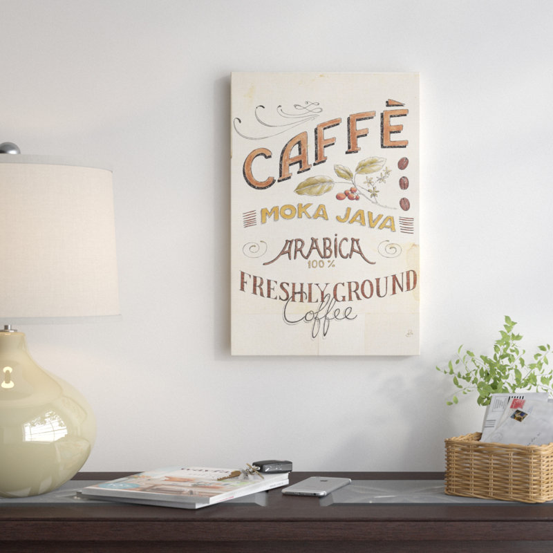 « authentique coffee vii », toile rétro sur toile, H 12 po x l 8 po x P 0,75 po, Pas de tapis, Toile tendue