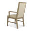 Chaise avec accoudoirs rembourrée Rio Vista - ensemble de 2 - tons terreux discrets et finition argile - revêtement gris