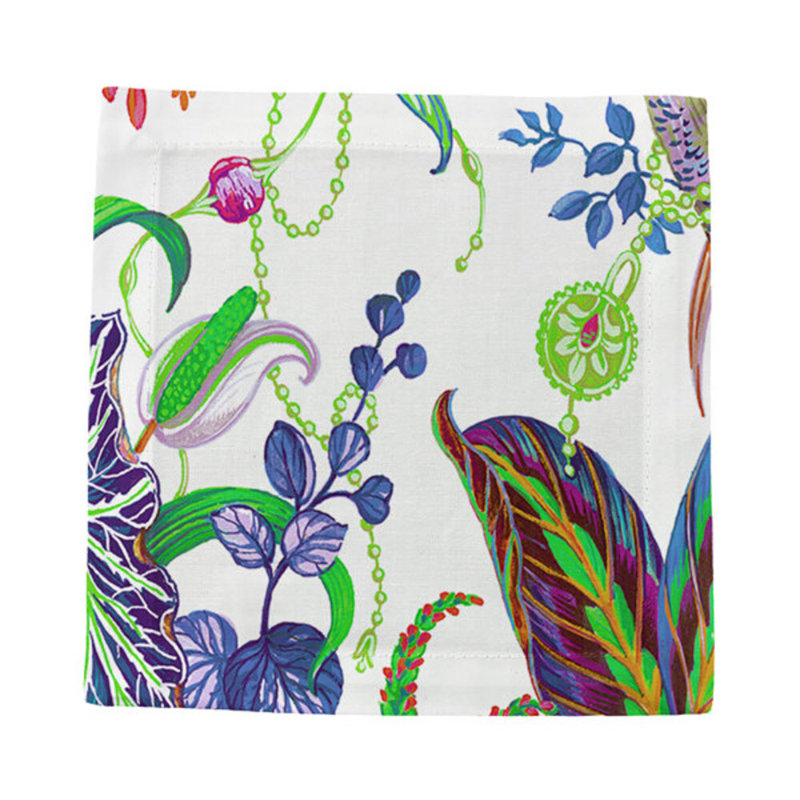 Amazonia Hemstitch Cocktail 6" Linen/Cotton Napkin, Classic