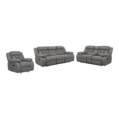 Ensemble de salon inclinable en cuir 3 pièces Corell
