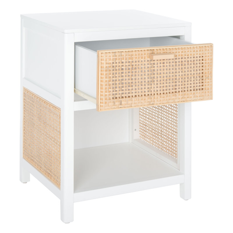 Table de chevet Epaulette, Blanc