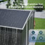 Remise de rangement extérieure en métal, grande remise à outils de jardin avec portes doubles verrouillables, bâtiment de cour imperméable, patio-124385890