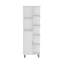 Armoire de rangement pour salle de bain en lin de 63 pouces de hauteur Crovie avec sept tablettes ouvertes