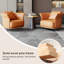 Ensemble de 2 chaises d'appoint orange en cuir Nappa