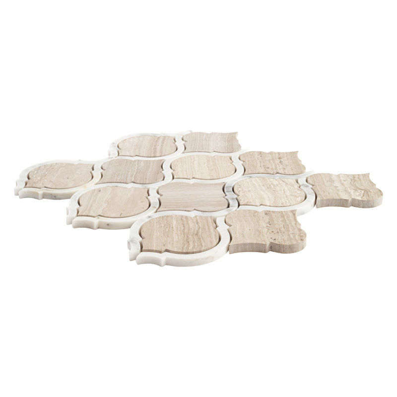 Carrelage mosaïque en marbre poli 11 po x 13 po Tivoli