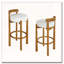 Tabouret de bar à dossier bas en bois