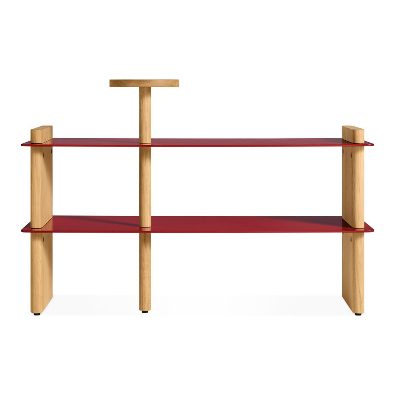 Shoegaze Shoe Rack, White Oak/Carmine