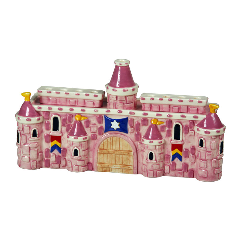 Menora castle royal en céramique, Rose